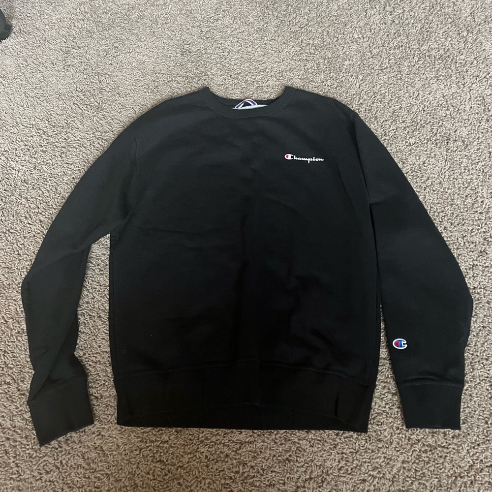 Black Champion Crewneck
